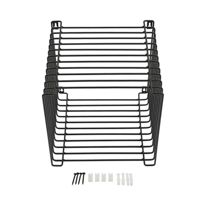 Vintage Industrial Side Table, 11.8In Square End Table for Living Room, Bedside, Sofa & Coffee Table, Sturdy Iron Frame with 264Lbs Load Capacity, Retro Metal Nightstand, No Assembly Required(Black)
