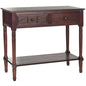 SAFAVIEH Furniture - Samantha 2-Drawer Console Table - Dark Cherry - Solid Wood - Classic Storage Design - Ideal for Entryway, Living Room, Hallway, 35.8"W x 13.8"D x 29.5"H (AMH5710D) - color: Dark Cherry