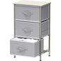 Simple Houseware 3 Drawer Nightstand Dresser with Wood Top, Grey - color: Grey, size: 3 Drawers