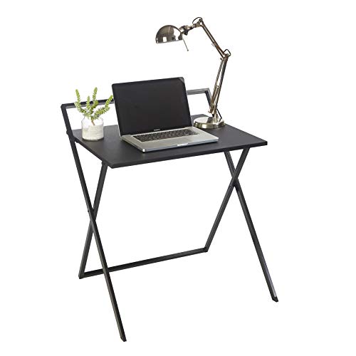 Urban Lifestyle Compact Folding Desk, Black - color: Black