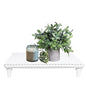GENMOUS Farmhouse White Display Risers: Pedestal Stand for Bathroom - Rustic Tiered Tray Decor for Coffee Bar, Kitchen Counter, Sink, Plant Holder