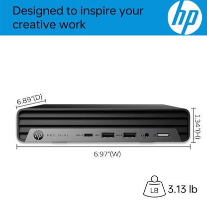 HP Pro 400 G9 Mini PC Desktop Computer, Intel CPU, Triple 4K Display Support, USB-C, Ultra-Quiet Design, Bluetooth 5.2, WiFi 6, Keyboard and Mouse, Windows 11 Pro (i3-1315U, 16GB RAM | 256GB SSD) - color: i3-1315U, size: 16GB RAM | 256GB SSD