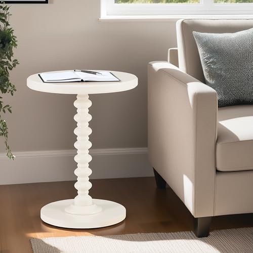 Powell Furniture Powell Round Spindle, White Table 17 x 22.25 x 17 - color: White