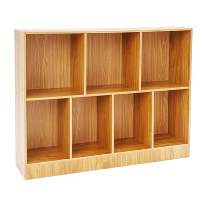 2 Tier Cube Shelf Storage Organizer Shelf,Open Wooden Bookcase with Base, Display Rack Freestanding Horizontal Bookshelves for Bedroom, Living Room, Home Office (39.3 * 9.44 * 31.5 in)
