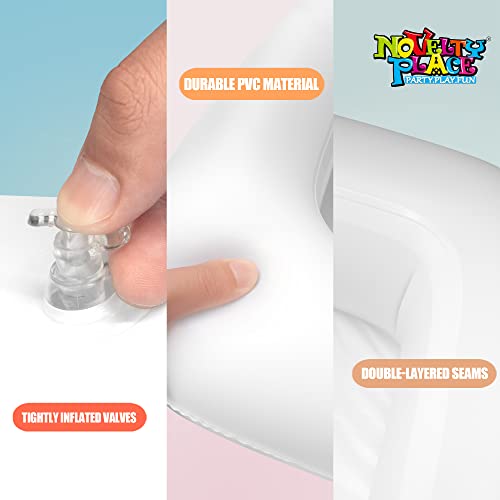 Novelty Place Inflatable Ice Serving Buffet Bar - Salad Food & Drinks Tray for Party Picnic & Camping (Pack of 1) - color: White-1pcs