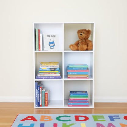 Proman Products 6 Cube Storage Organizer Bookcase, 36" H x 24" W x 12" D, White