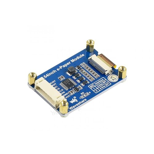 1.54 Inch E-Ink Display Module 200x200 SPI Interface e-Paper Screen Compatible with Raspberry Pi Arduino, Ultra Low Power Electronic Paper for Shelf Labels DIY Projects