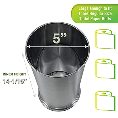 LDR Industries 164 6456BN Ashton Free Standing Regular Size Roll Toilet Paper Holder Canister, Brushed Nickel - color: Brushed Nickel
