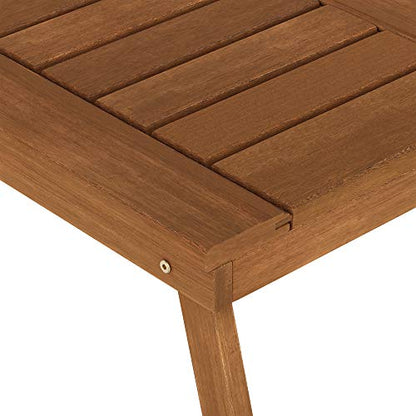 Furinno Tioman Outdoor Hardwood Coffee Folding Table, Natural - color: Natural, size: 17.8"D x 41"W x 16.9"H (folding)