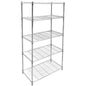 Simple Deluxe Heavy Duty 5-Shelf Storage Shelves, 1750Lb Loading Capacity, 35.43" W x 17.72" D x 70.87" H Adjustable Shelving Unit with Wheels, Chrome - size: 5-Tier, 35.43"W x 17.72"D x 70.87"H