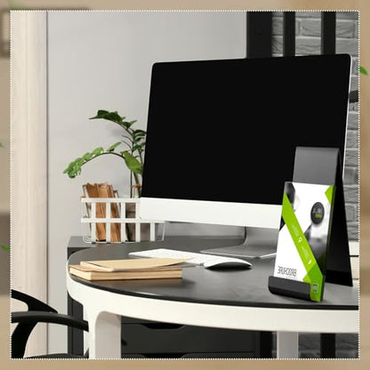 Yaocom 4 Pcs Metal Fancy Brochure Holder Display Flyer Brochure Holder Stand Table Vertical Countertop Literature Organizer for Booklets Pamphlet Magazine Menu Journals(Black) - color: Black