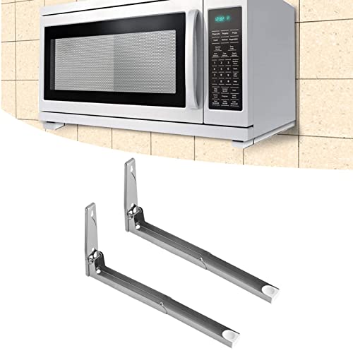 Stainless Steel Microwave Mount Bracket, Wall Shelf Microwave Oven Bracket Microwave Oven Wall Mounted Stand Holder Rack Bracket