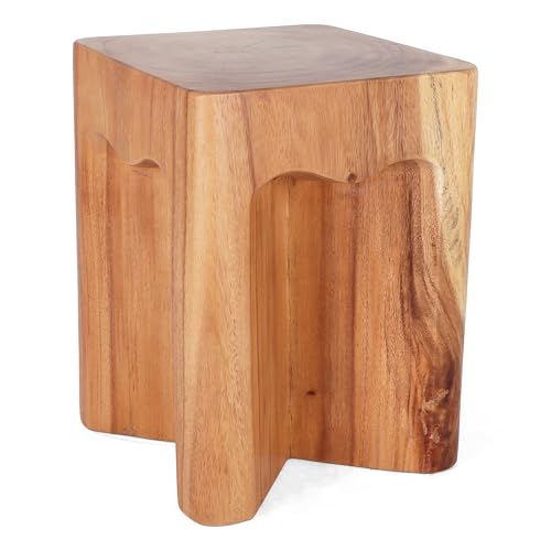 Rutledge & King Wooden End Table - Unique Wooden Side Table - Mid Century Side Table - Saur Wood Decor - Small Accent Table - Mid Century Modern - color: Natural, style: Sheldon