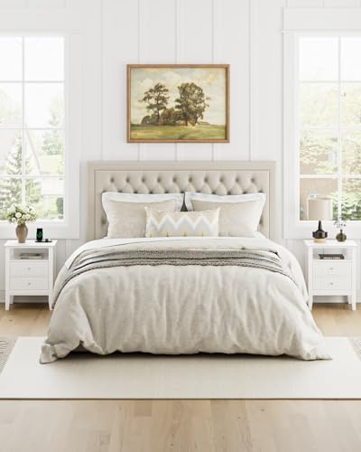 Fluted Nightstand, Farmhouse Night Stand with 2 Drawers, Mid Century Modern Side Accent Table,Bedside End Table for Bedroom, Living Room, White - color: White, size: 2 Drawers