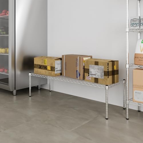 18" Deep x 54" Wide x 14" Height Wire Shelving Kit | 1-Tier | NSF Commercial Storage Rack Unit - size: 18" Deep x 54" Wide