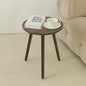 AWASEN Round Side Table, Small End Table for Living Room, Modern Wood Accent Coffee Side Table with Wood Legs for Small Space, Easy Assembly, Rustic Brown - color: Dark Rustic Brown