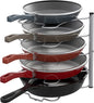 Simple Houseware Cabinet Pantry Pot and Pan Organizer Holder Rack, Silver - color: Silver