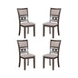 New Classic Furniture Gia Dining Chair (Set of Four), Light Brown Fabric Upholstered Seat & Back Rest, Cherry Brown - color: Cherry, size: Set of 4, style: Dining Chair