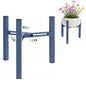 Adjustable Desktop Plant Stand Indoor, Metal Plant Shelf Fits 5.1-7.45" Pots for Succulents, Bonsai & Office (Without Pots) - color: Blue