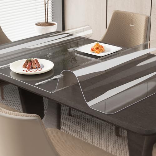 Clear Writing Desk Pad, 20’’x40” Heat Resistant Waterproof PVC Round Edge Durable Desk Protect Mat, Anti-Static Writing Mat Table Protector - size: 20’’x40”