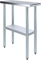 30x12 Stainless Steel Prep Table – NSF Certified Heavy Duty Work Table for Home & Commercial Use – Galvanized Undershelf & Legs - size: 12x30