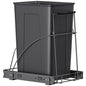Insputer Pull Out Trash Can Under Cabinet, Requires 13" W X 18" D Cabinet, Under Sink Trash Can Kit, Slide Out Garbage for Kitchen(Not Included Can) - color: Black