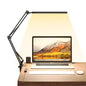 Upgrade Swing Arm LED Desk Lamp with Clamp, 80 LED Beads, 5 Color Modes & 11 Brightness Levels, 360° Adjustable Arm, Eye-Caring Light CRI95, Timer & Memory Function, for Office, Study, Crafting - color: Clip-Black