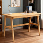 Nnewvante Writing Computer Desk 46" Bamboo Home Office Table with 2 Drawers, Modern Furniture Simple Study Makeup Workstation - size: 46''-Bamboo