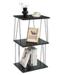 KJGKK Tall Side Table, Small End Table, 29 inch High Accent Table, Bedside Table for Living Room, Bedroom and Office, Ebony Black - color: Ebony Black