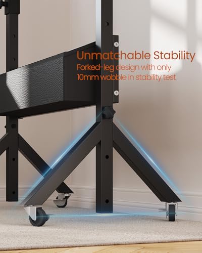 ErGear Mobile Standing Desk with Wheels, Adjustable Height 28.3″ to 46.1″, Rolling Laptop Cart with Cup Holder, Storage Basket, Computer & Pen Slot, Home Office Stand Up Desk, Black (31.5″ x 15.75″) - color: Black
