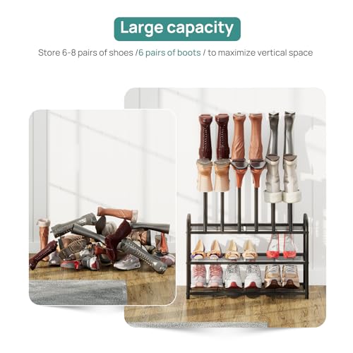 viewcare Tall Boot Rack, Boot Rack Organizer, Tall Boots with Shoe Rack for Closet, Shoe Shelf Storage Organizer for Entryway Space - size: Long