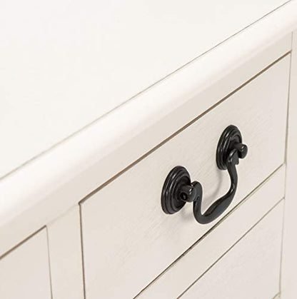 SAFAVIEH Furniture - Athena 3-Drawer Console Table - Distressed White - Solid Wood - Farmhouse Classic Design - Ideal for Entryway, Living Room, Hallway, 23.5" W x 13" D x 29.5" H (CNS5703A) - color: Distressed White