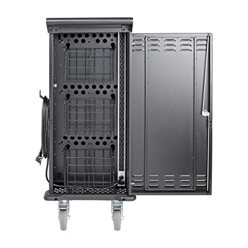 Tripp Lite 27-Port AC Mobile Charging Cart Storage Station for Chromebooks, iPads, Laptops, Tablets, Black (CSC27AC) - size: 27 AC Port, style: Cart