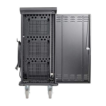 Tripp Lite 27-Port AC Mobile Charging Cart Storage Station for Chromebooks, iPads, Laptops, Tablets, Black (CSC27AC) - size: 27 AC Port, style: Cart