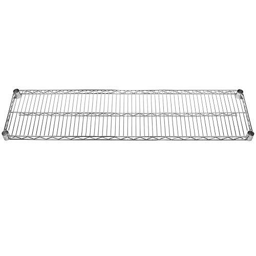 Shelving Inc. 12" d x 48" w Chrome Wire Shelving with 2 Tier Shelves, Weight Capacity 800lbs Per Shelf - size: 12"d x 48"w x 14"h