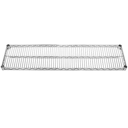 Shelving Inc. 12" d x 48" w Chrome Wire Shelving with 2 Tier Shelves, Weight Capacity 800lbs Per Shelf - size: 12"d x 48"w x 14"h