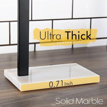 KOKOSIRI Hand Towel Rack Stand Towel Holder with Steady Marble Base for Bathroom Vanity Countertop, Matte Black Stainless Steel 15.7'' Height THS0006-BK - color: Matte Black, size: 1-Bar