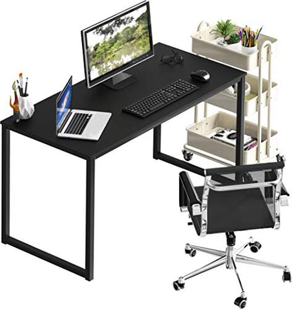SHW Mission 40-Inch Home Office Computer Desk, Black - color: Black, size: 40-Inch