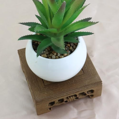 Wooden Display Stand Base Wood Carved Craft Pedestal, 4" x 4" | Traditional Wooden Base, Oriental Antique Display Riser, Square Pedestal Stands for Vase, Crystal Ball, Stone, Flower Pot - size: Square, 4" x 4"