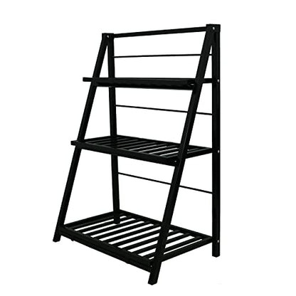 Gardzen Heavy Duty 3 Tier Metal Plant Stand, Flower Display Rack & Planter Shelf Holder for Indoor Outdoor Use, Clearance – Partial Coating Peels