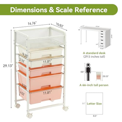 2 Pack Rolling Craft Cart with 5 Drawers, Art Craft Organizers and Storage with Lockable Wheels, Rolling Utility Cart for Organizing Arts and Crafts,Yarn,Toy, School Supplies, Nail Product - size: 5-Drawers(2 Pack)