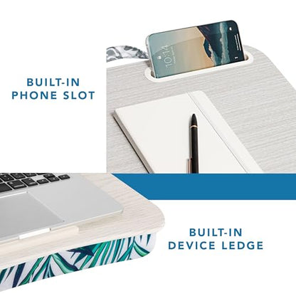 LAPGEAR Designer Lap Desk – Tropical Palm Leaves, Fits 15.6” Laptops - color: Palm Leaves, size: Single Lap Desk