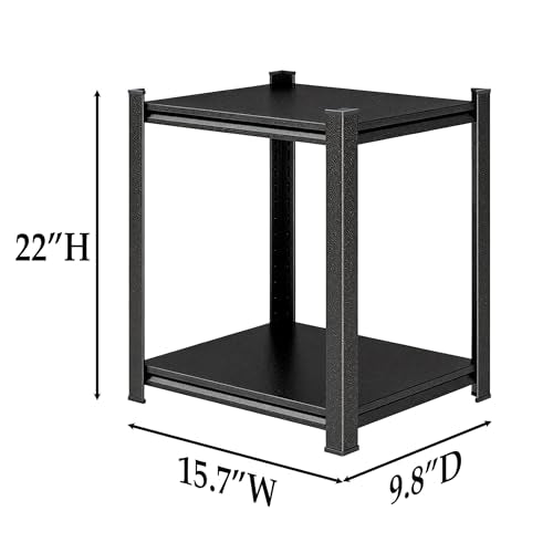 2 Tier Kitchen Storage Shelf, Kitchen Organizers Space Saving All Steel Freestanding Rack, Heavy Duty Metal Shelving Unit, Adjustable Open Shelf for Pantry Organizers and Storage 15.7"W×9.8"D×22"H - size: 2 Tier 15.7"W × 9.8"D × 22"H