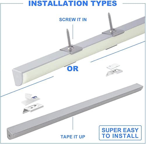 Cefrank V Shape Cabinet Lights, Warm White 4X 12 Inches V-Shape LED Light Bars - 1200lm 12W - Warm White 3000K - color: Warm White