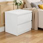 Nightstand with Drawers, Bedside Table with Drawers, Sofa Side Table Storage Cabinet, Night Stand for Bedroom Living Room (1, 2 Drawers White, 19.7" W×15.6" D×18.9" H) - color: 2 Drawers White