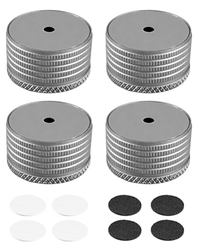 4Pcs Microwave Riser Pads Fit for Small Appliances Microwaves Ovens Sofas Chairs Tables Furniture, Adjustable 0.9-1.5 Inch Height 500Lb Heavy Duty