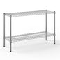 14" Deep x 42" Wide x 27" Height Wire Shelving Kit | 2-Tier | NSF Commercial Storage Rack Unit - size: 14" Deep x 42" Wide