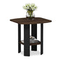 Furinno SIMPLE DESIGN Side Table, 2-Tier Modern End Table with Soft Edges, Open Shelves Night Stand, Bedside Table, for Living Room, Bedroom, Columbia Walnut - color: Columbia Walnut/Black, size: 1-Pack, 2 Tiers, Standard Leg