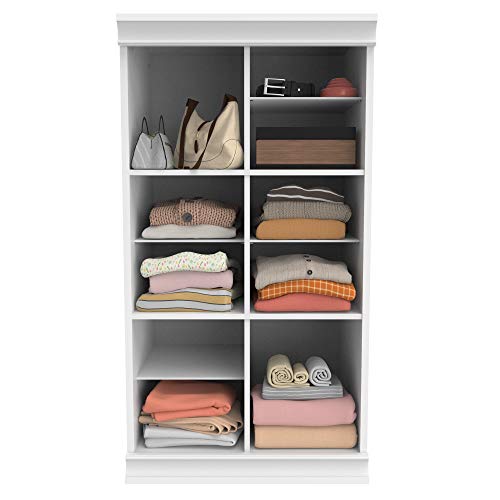 ClosetMaid Modular Storage Shelf Unit with 12 Adjustable Shelves & Dividers, White - color: White