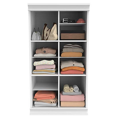 ClosetMaid Modular Storage Shelf Unit with 12 Adjustable Shelves & Dividers, White - color: White